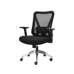 OFIDEAS - Silla De Oficina Gerencial Dolphin Syncro Aluminio Negro Tela