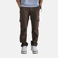 YONISTERS CLOTHING - Pantalon Cargo Algodon Drill Moda Urbana - Marrón