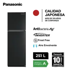 PANASONIC - Refrigeradora Top Freezer 251L BT31 No Frost
