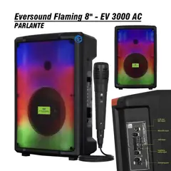 EVERSOUND - Parlante Torre Bluetooth FLAMING 8 EV3000AC
