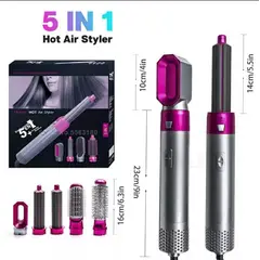 GENERICO - Peine Cabello Cepillo Secador 5 en 1 Alisador Rizador Multifuncional