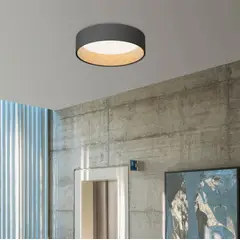 GENERICO - Lámpara de Techo 45W Led 3 en 1 Wood and Black