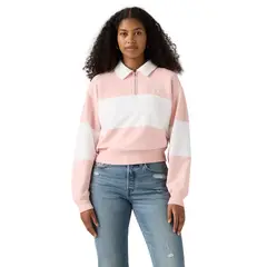 LEVIS - Polerón Mujer Banks 1/4 Zip Rosado
