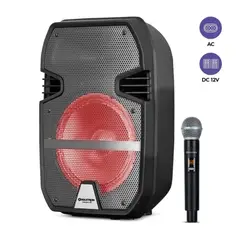 MAXTRON - Parlante Portatil LIBIDUM AC 8 " MX323AC TW LED BT MIC VHF