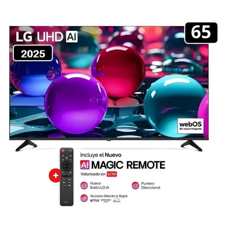 TV 65 LED UHD 4K Thinq AI 65UA7300PSB 2025