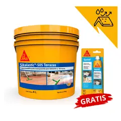 SIKA - Impermeabilizante líquido SikaLastic 505 Terrazas x4lt Gratis Sanisil