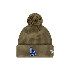 NEW ERA - Beanie MLB Los Angeles Dodgers Olive Pom
