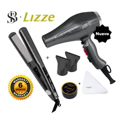 LIZZE - PLANCHA 480F Y SECADORA 2400W DE CABELLO EXTREME + KIT PULIDOR