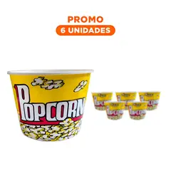 RYBIU IMPORT - Pack6 Balde Snack Perfecto para Pelis en Amarillo