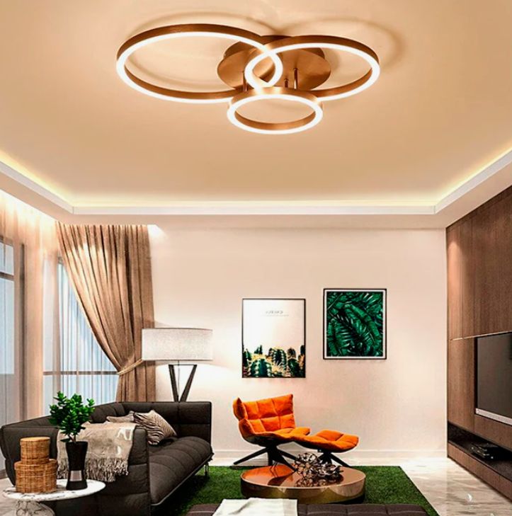 Lámpara de Techo 75W Led 3 en 1 Coffee