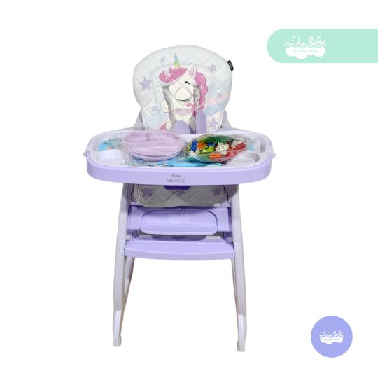 Silla Carpeta De Comer de bebé modelo Convertible lila