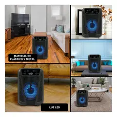 GENERICO - Pack6 Bocina Resistente en Tono Negro Y+Regalo Stickers