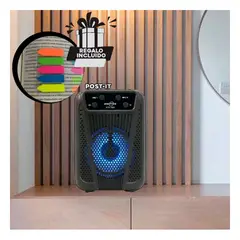 GENERICO - Pack6 Parlante con Control en Negro Y+Banderitas Adhesivas