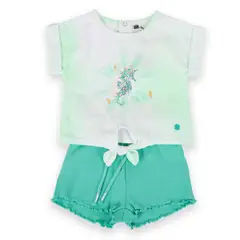 PILLIN - Conjunto Bebe Niña PVA652-24VER9M