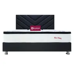 KAMAS - DORMITORIO KING DER PRINZ + CABECERA AÉREA V - CUERO NEGRO