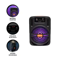 GENERICO - Pack2 Parlante Bateria Recargable en Negro Y+Regalo Agendita