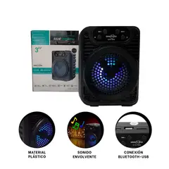 GENERICO - Pack4 Parlante Amicales con Cargador Y+Banderitas Adhesivas