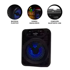 GENERICO - Pack4 Parlante de Moda con Panel Solar Y+Ligas de Regalo