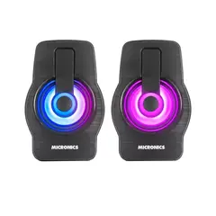 GENERICO - Parlante Micronics Neon Plus para Pc en Color Negro