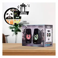 GENERICO - Parlante con Iluminacion Led en Negro Y+Papel de Regalo