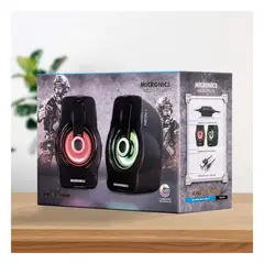 GENERICO - Pack2 Parlante para Computadoras en Negro Y+Regalo Agendita