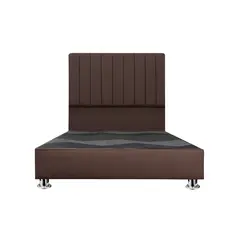 MUEBLES MACRUMO - Cama tapizada Calisia - 1.5 Plz - Color marrón