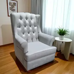 AMOBLART - Butaca Mesedora rouse + color plata + puff regalo