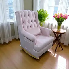 AMOBLART - Butaca Mesodora rouse + color rosado + puff regalo