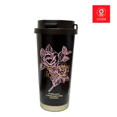 GERM - Vaso Térmico Camellia 500 ml Negro‑Rosado Acero Premium