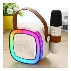 GENERICO - Pack4 Bocina con Microfono Wireless para Karaoke en Beige