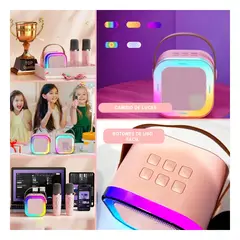 GENERICO - Pack6 Parlante con Micro Wireless Rosado Y+Regalo Agendita