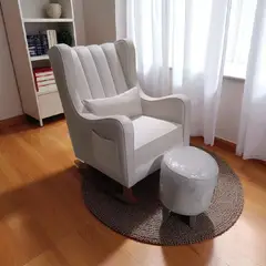 AMOBLART - Butaca Mesedora mica + color beig + puff regalo