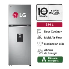 LG - REFRIGERADORA DOORCOOLING 314LT GT31WPP PLATEADA