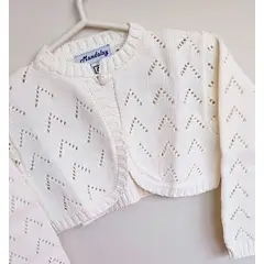 GENERICO - BOLERO CALADO NIÑA CHAQUETA CORTA