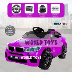 BABY - Carro Deportivo a Batería para Niño «Mini BM-X» Licensed Purple