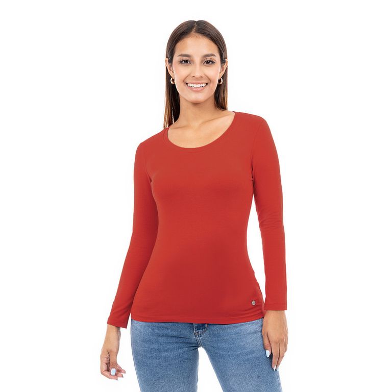 Polo Basico Jersey Full Lycra Monica Mujer