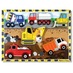 MELISSA & DOUG - Rompecabezas de encaje chunky 6 piezas construcción