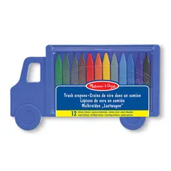 MELISSA & DOUG - Set de crayones de cera camión 12 unidades
