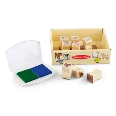 MELISSA & DOUG - Sellos pequeños de madera modelo granja