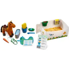 MELISSA & DOUG - Set accesorios cuidado de caballos con mascota