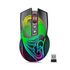 MICRONICS - Mouse Recargable GM806 BT WIFI USB-C RGB 7B 4800DPI DRAGON