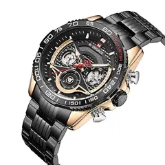 NAVIFORCE - Reloj NF9185 Negro de Correa Acero para Caballero