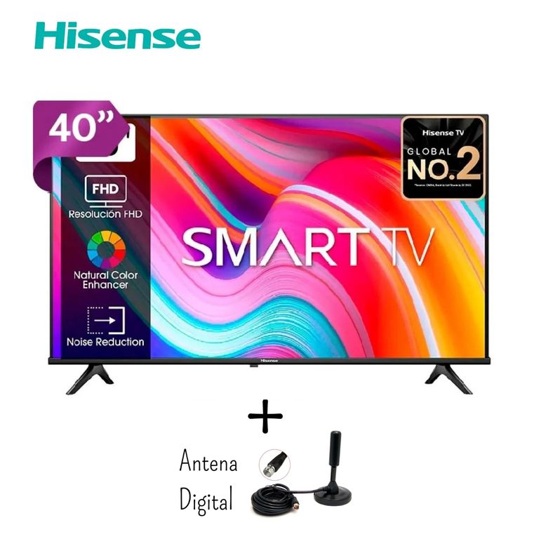 TELEVISOR 40 FHD SMART TV CON BLUETOOTH 40A4K + Antena