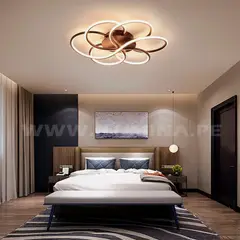 GENERICO - Lámpara de Techo 65W Led 3 en 1 Coffee