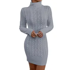GENERICO - Vestido Mujer Mlarga Hilo 359G-30 Color Gris
