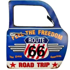 GENERICO - Cuadro metálico tipo puerta automóvil clásico