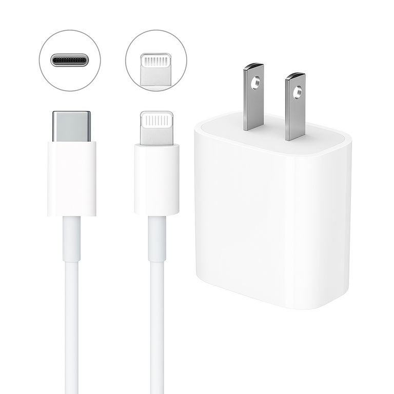 Combo Cargador 20W + Cable Lightning 1m