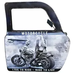 GENERICO - Cuadro metálico tipo puerta automóvil clásico