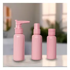 GENERICO - Pack6 Kit para Almacenar Cosmetico Rosa Y+Papel de Regalo