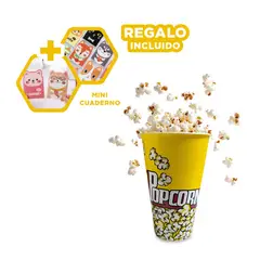 GENERICO - Pack6 Cubeta para Palomitas en Amarillo Y+Regalo Agendita